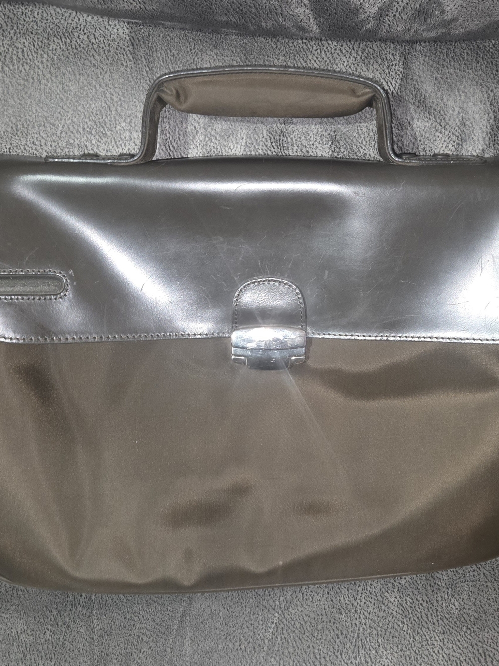 PEQUADRO Brown Briefcase/Laptop Bag, Dark Brown Trim, Approx 13 In